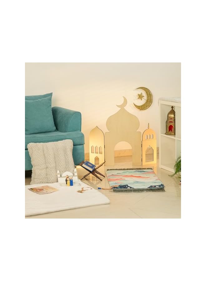 The Bros My Wooden Pop Up Masjid | Home Decoration | Eid, Ramadan Decoration | For Daily Prayer in Prayer Rooms | Mosque Shaped | Durable | Eco-Friendly | Islamic Themed - Image 4
