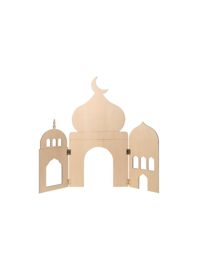 The Bros My Wooden Pop Up Masjid | Home Decoration | Eid, Ramadan Decoration | For Daily Prayer in Prayer Rooms | Mosque Shaped | Durable | Eco-Friendly | Islamic Themed - Image 2
