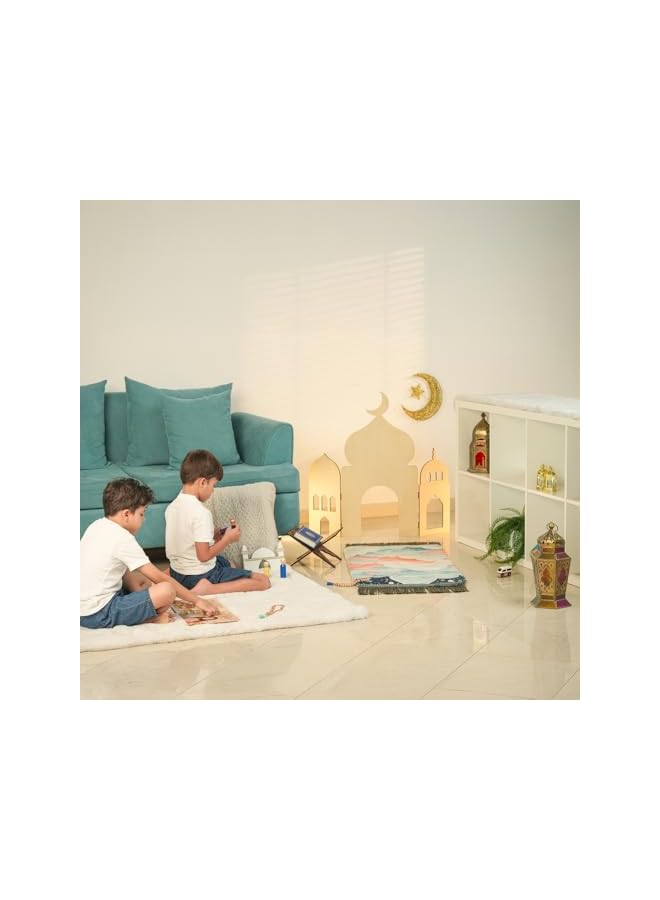 The Bros My Wooden Pop Up Masjid | Home Decoration | Eid, Ramadan Decoration | For Daily Prayer in Prayer Rooms | Mosque Shaped | Durable | Eco-Friendly | Islamic Themed - Image 3