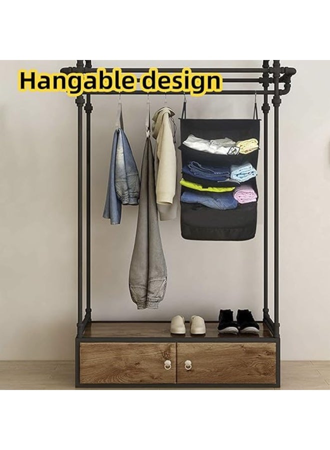 Hanging Closet Storage Bag Multi-layer Hanging Travel Shelves Suitcase Foldable Hanging Packing Cubes Suitcase Storage Bag for Travel for Wardrobe - Image 3