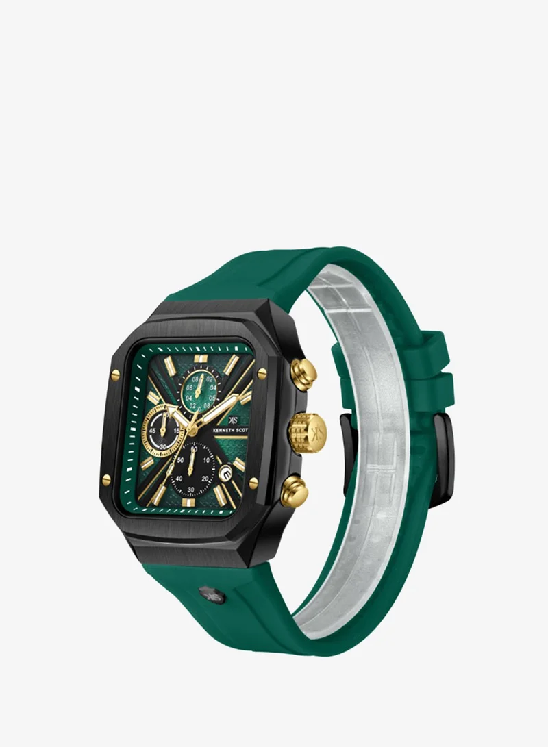 كينيث سكوت Men's Silicone Chronograph  Watch K26104-BSHB - 44 mm