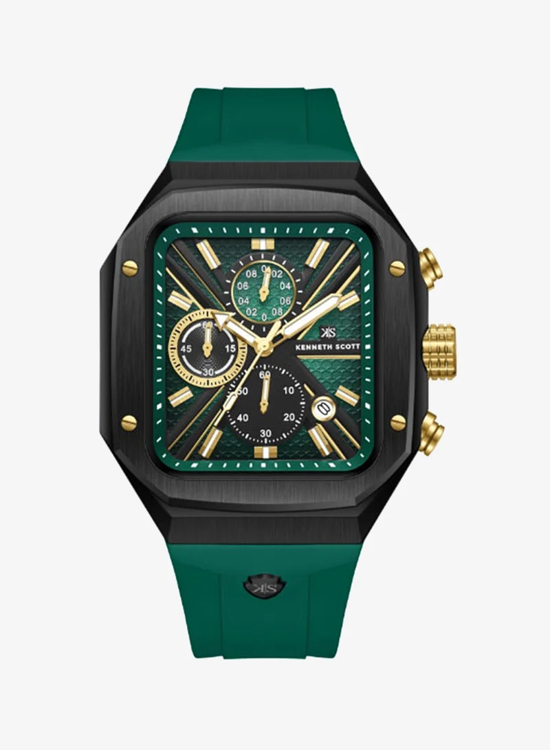 كينيث سكوت Men's Silicone Chronograph  Watch K26104-BSHB - 44 mm