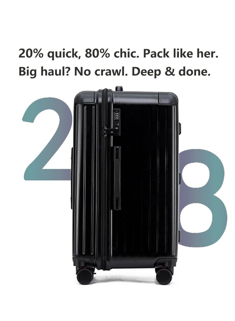 LIGHTGO 7610 22“+29” 2pcs set luggage ，black color suitcase ，PC Suitcase， Trunk case， check in luggage with TSA travel case - Image 2
