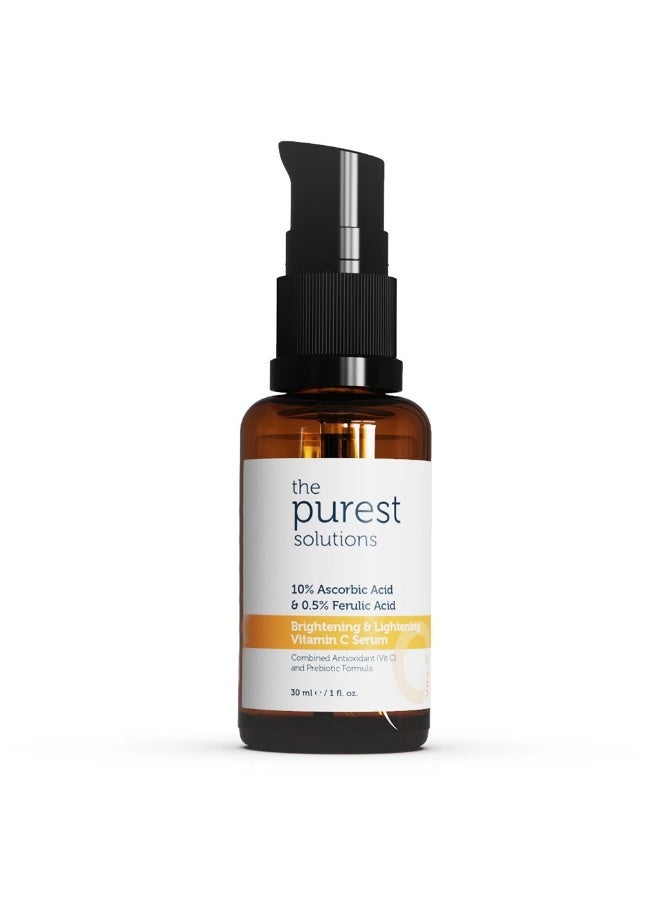10% Ascorbic Acid & 0.5% Ferulic Acid Brightening & Lightening Vitamin C Facial Serum 30ml