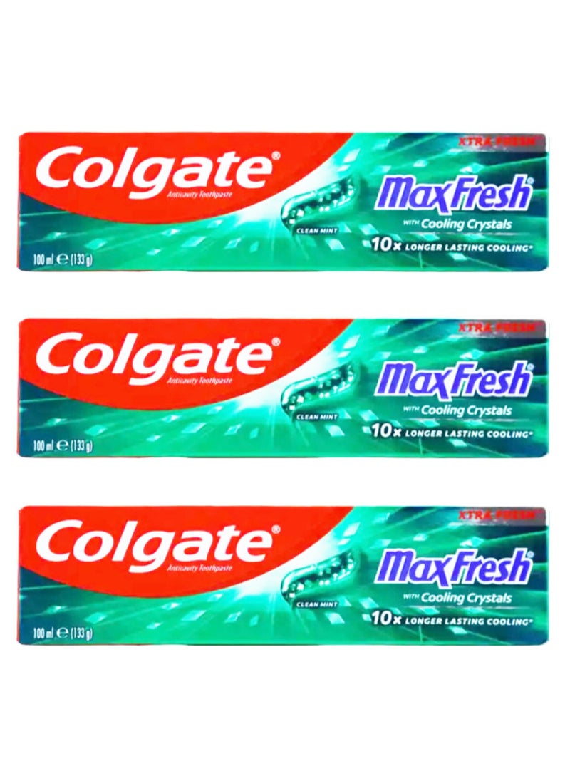 Colgate - Colgate Pack Of 3 Max Fresh Clean Mint Toothpaste 100ml - Image 1