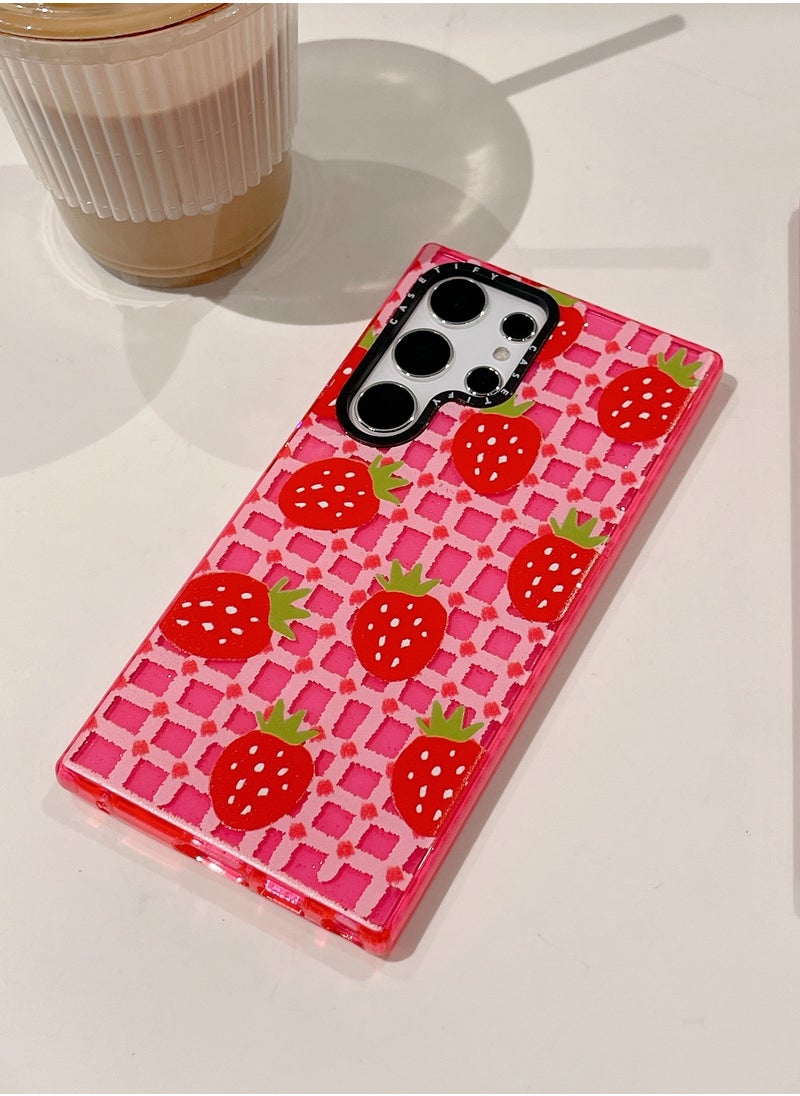 Sweet Strawberry Grid - Samsung Galaxy S23 Ultra Case