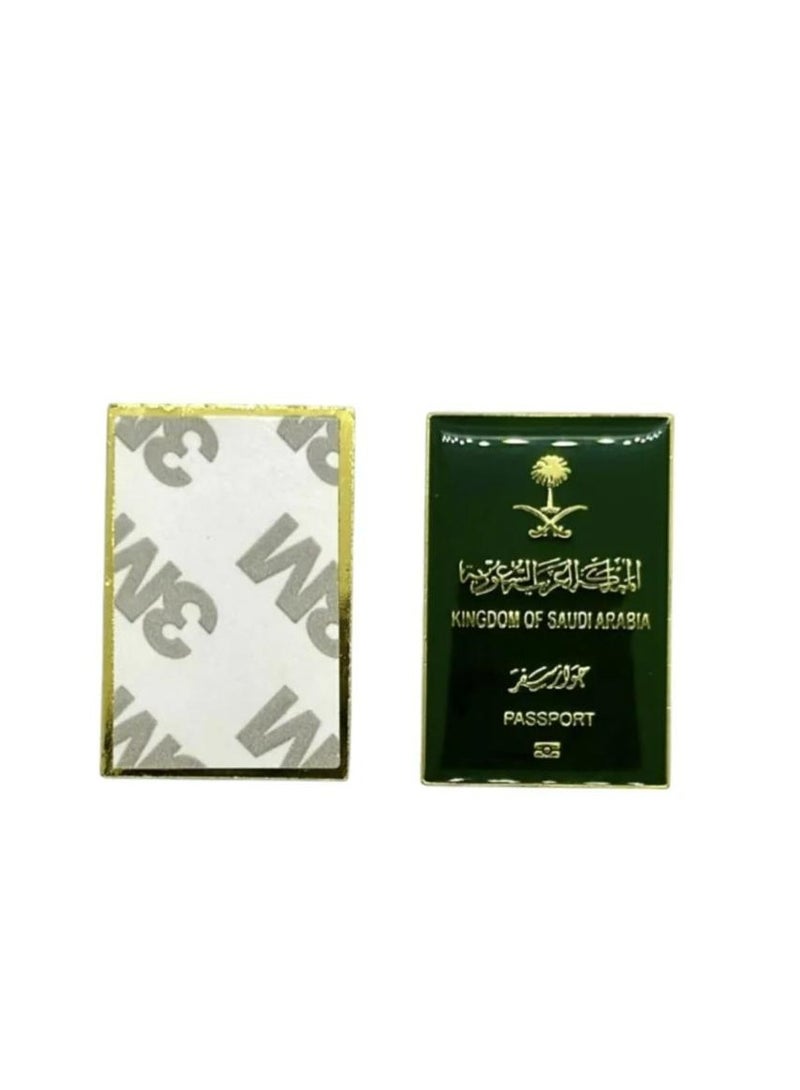 Saudi Passport Shape Metal Sticker for Mobile or Any Smooth Surface  - Image 2