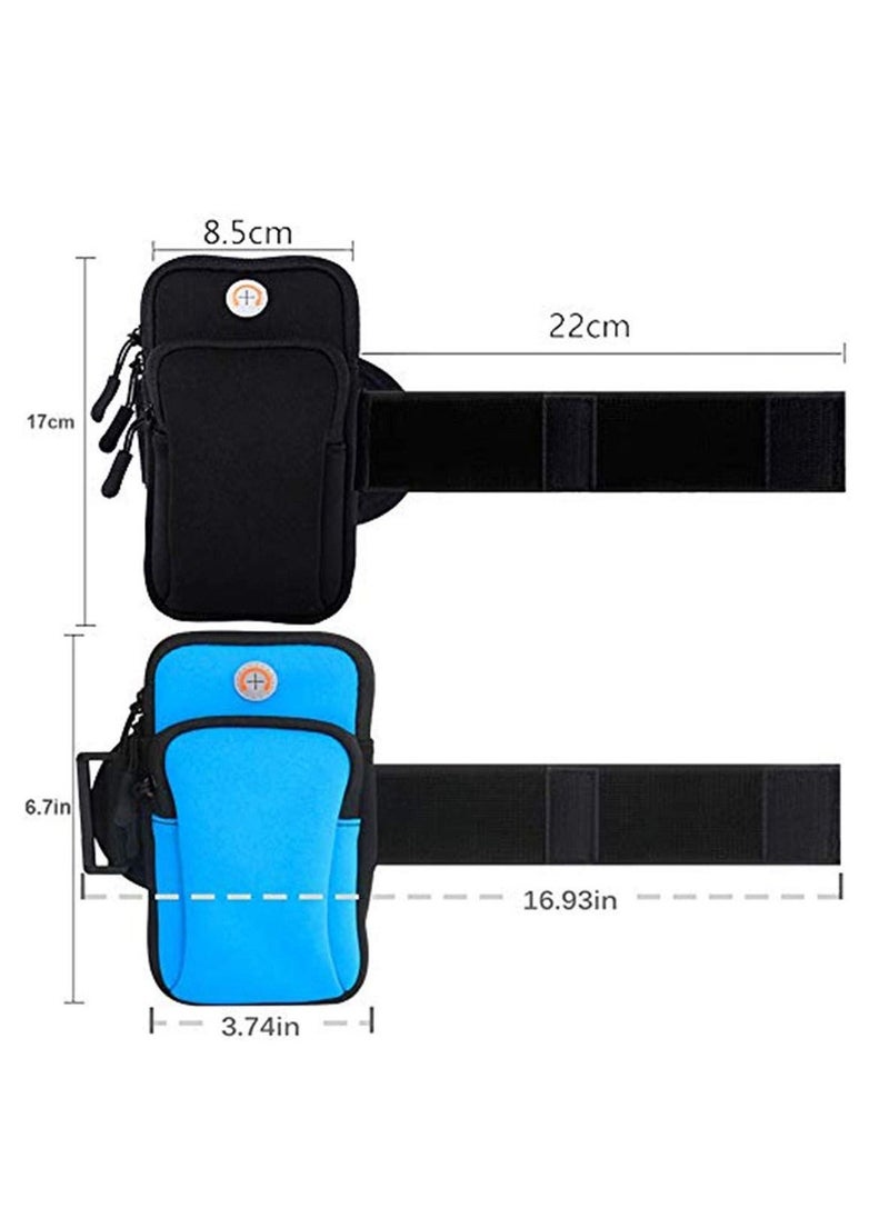 KASTWAVE MAKINGTEC Phone Armband Arm Pouch, Sports Running Armband Holder Multifunctional Arm Bag, Water Resistant Sports Phone Holder Case for 6.5 inches Phone 2 Pack  - Image 4