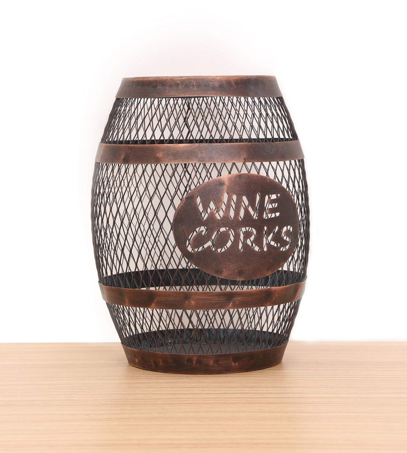 SODUKU SODUKU Wine Barrel Cork Holder Antique Bronze  Cork Storage 