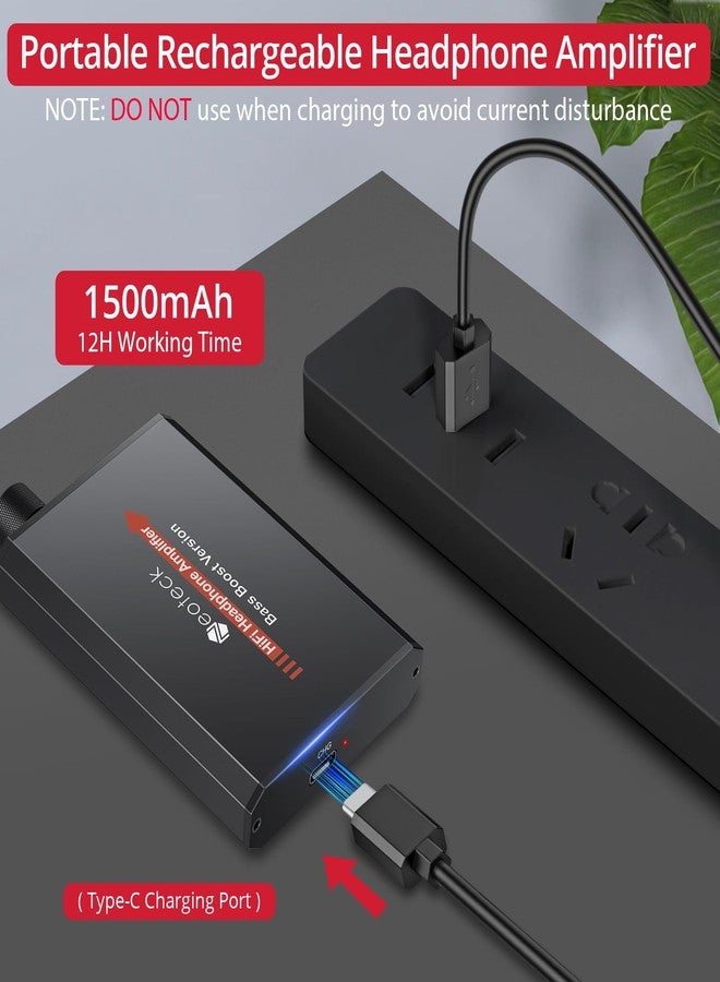 Neoteck مضخم صوت سماعات نيوتك 3.5 مم مع تعزيز الجهير مضخم صوت محمول HiFi، 16-300 أوم، سطح ألومنيوم غير لامع لماك، هواتف، آيباد، MP3، MP4، أجهزة كمبيوتر، وحدة تحكم PS4 PS5 - أسود - Image 3