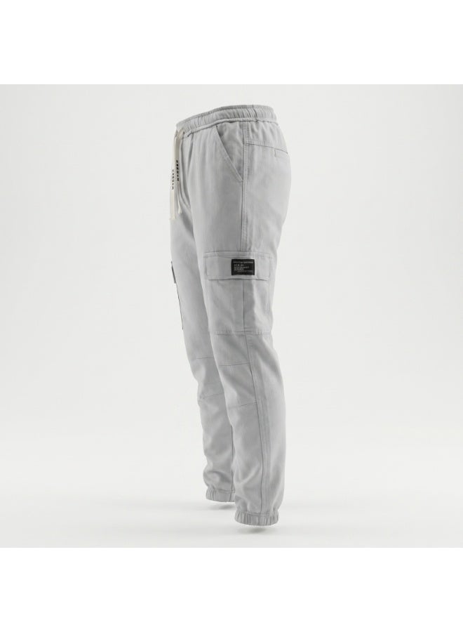 Premium Cotton Cargo Jogger Pants for Men Multi Pocket Elastic Waist Gym Athletic Sweatpants Heavy Duty Tactical Casual Trousers Comfort Stretch Work Outdoor Pants Combat Cargoes for Youth - Image 4