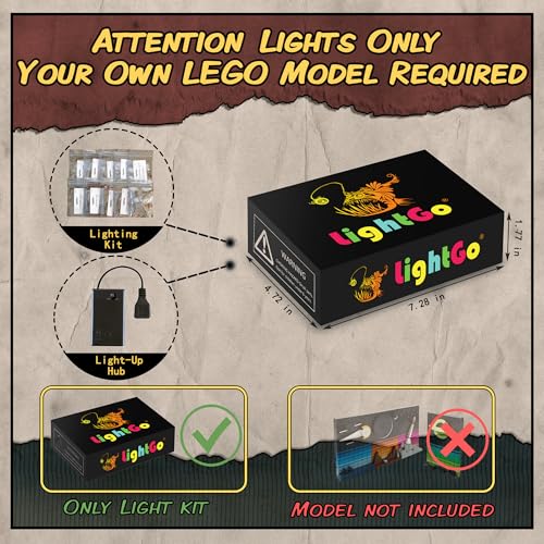 LightGo LED Lighting Kit Designed for Lego 21340 Tales of The Space Age Building Set Not Include Model Remote Version - Image 5