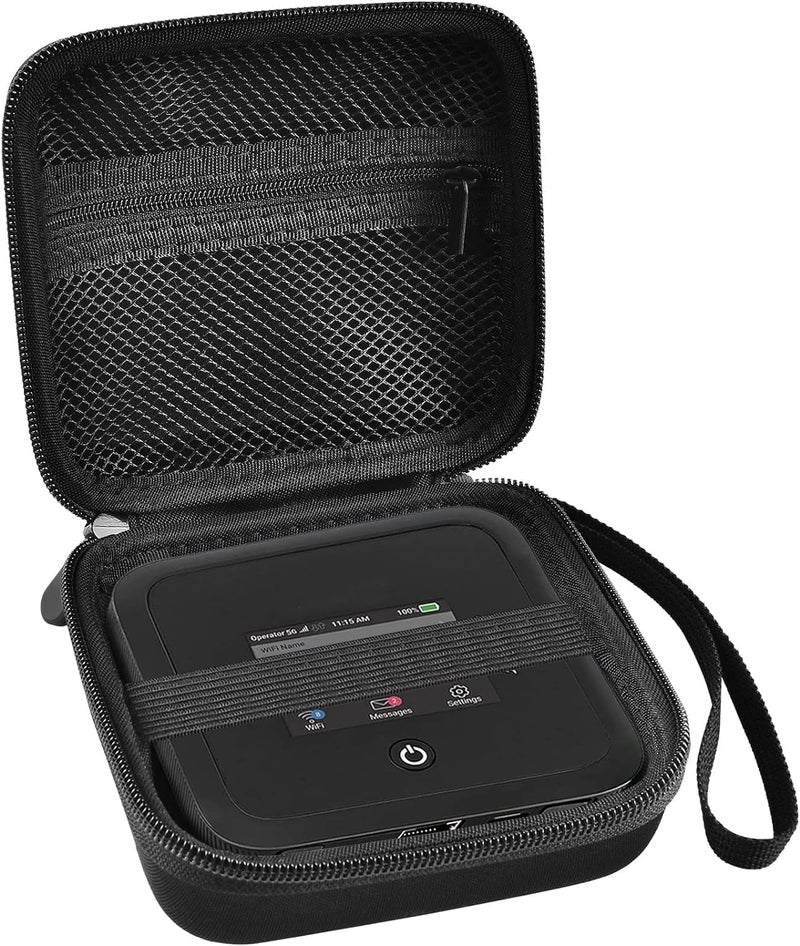 PSofcake Travel Router Case Compatible with NETGEAR Nighthawk M7 Pro/ M6 M6 Pro MR6150 6500/ M5 5G MR5200 5100/ M1 M2 Mobile Hotspot. WiFi Router Storage Carrying Holder with Mesh Pocket (Box Only) - Image 1