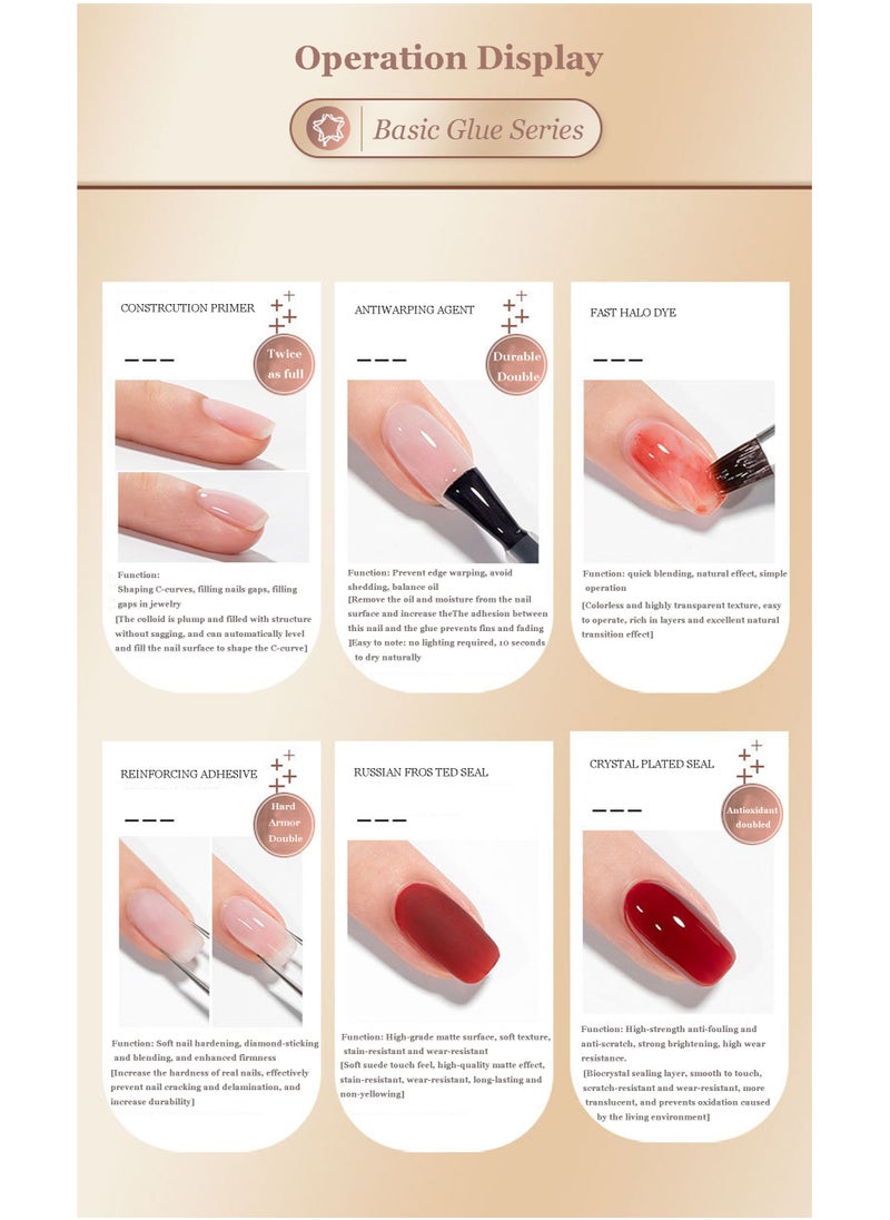 Miss Gooey - Gel Nail Polish Kit With UV Light 150W Nails Polish Set, Starter Nude 10 Colors Base And Top Coat Gel, Manicure Neutral At Home Art Light Remover -16pcs + 10 Colors + Tool Box + Dead Skin Scissors Nail - Image 1