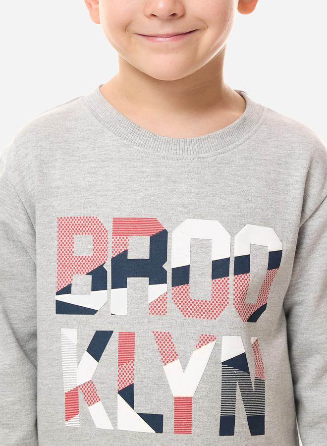 victor and jane Graphic Print Round Neck Sweatshirt by Styli - Image 5