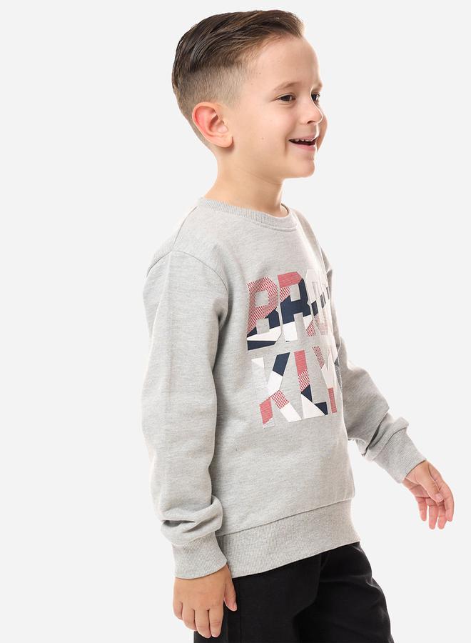 victor and jane Graphic Print Round Neck Sweatshirt by Styli - Image 2