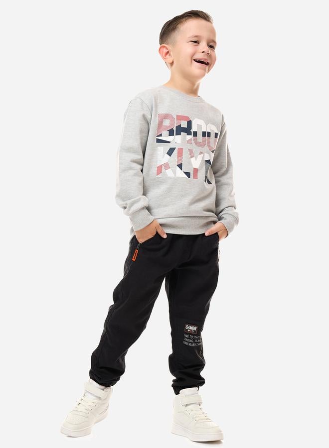 victor and jane Graphic Print Round Neck Sweatshirt by Styli - Image 4