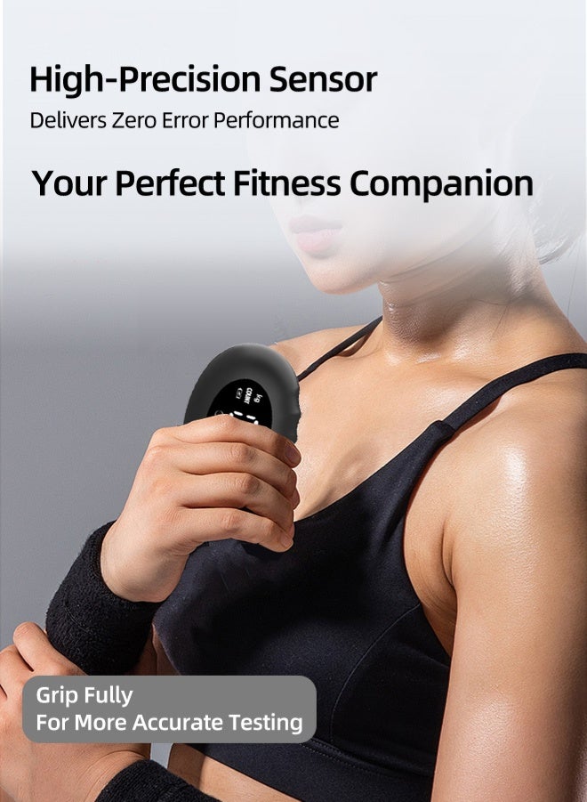Zcheer Electronic Hand Grip Gripper, Hand Grip Strengthener with LCD Display, 180kg High-Precision Smart Counting, USB Type-C Rechargeable, Lightweight 100g, Up to 6-Month Battery Life, Ergonomic Silicone Design, for Fitness, Rehab, Office & Sports Use (Black) - Image 4