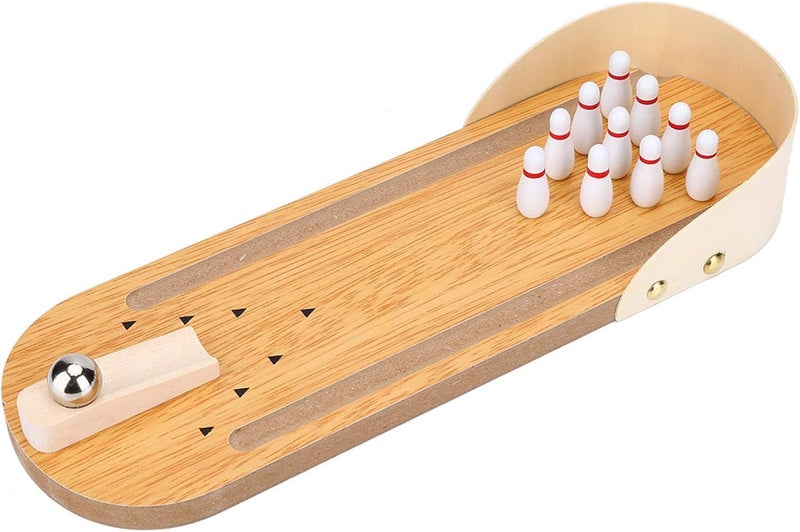 klarako Table Mini Bowling Game Decompression Toys Set,Portable Indoor Table Games for Whole Family, Kids and Adults,Play at Home Or Traveling - Image 1