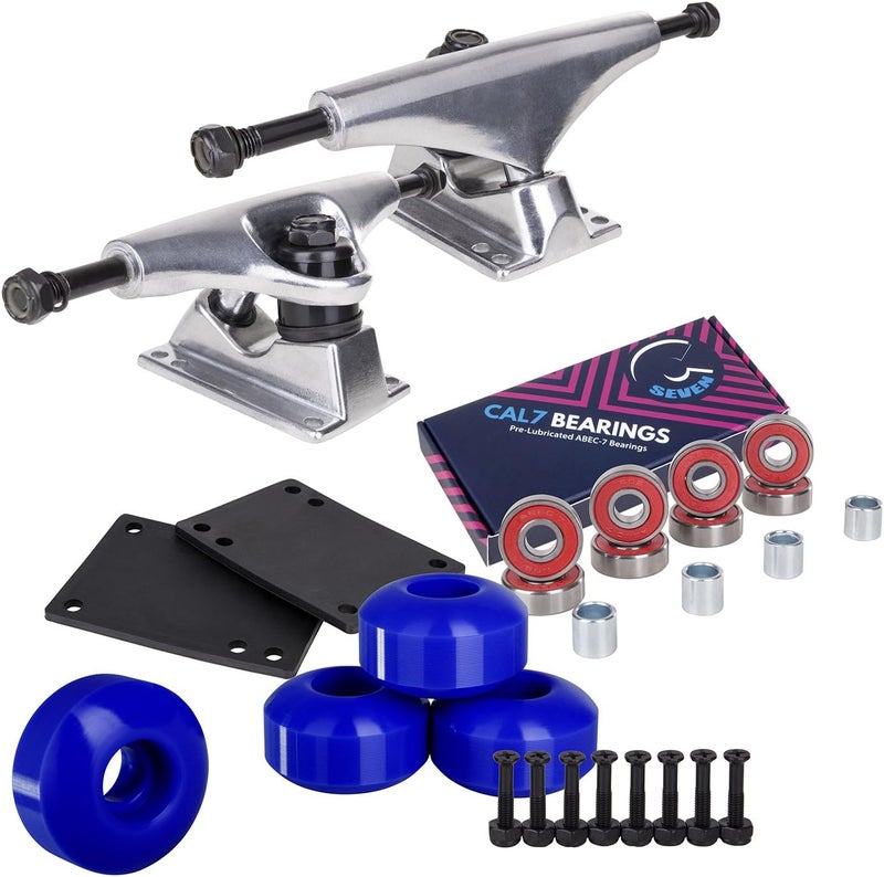 Cal 7 Skateboard Complete Combo with 139 mm Trucks, 52 mm Wheels, Bearings, Durable Skateboard Hardware Kit, Starter Set for Standard Skateboards - Image 1