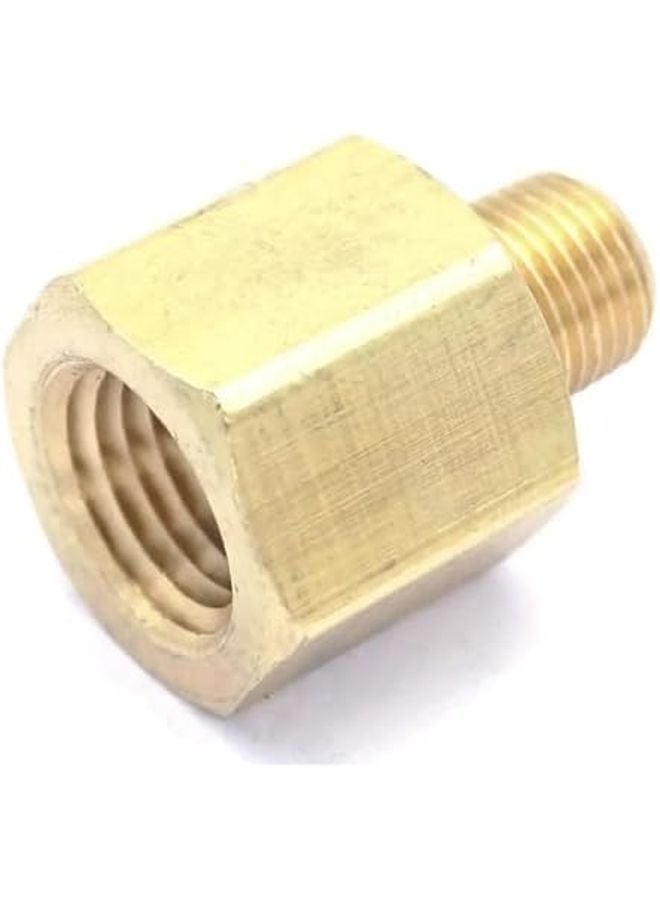 براس 1 8 NPT ذكر إلى 1 4 NPT أنثى تركيب أنبوب محول لقياس ضغط الهواء والغاز والوقود والماء - Image 2