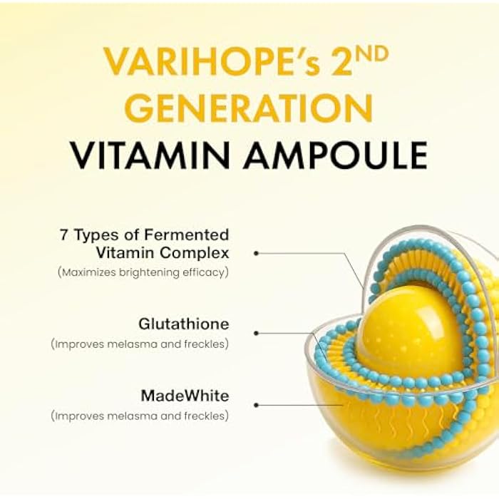 VARIHOPE Vita-Aging Pure C Ampoule Vitamin C Serum 14.5% – Korean Skin Care Ampoule to Reduce Dark Spots, Pigmentation & Fine Lines for Smooth, Even-Toned, Radiant Skin (20ml) - Image 5