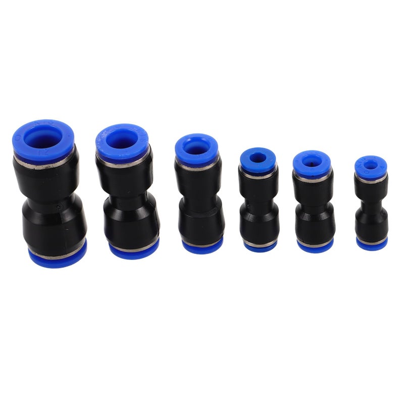 6Pcs 4mm Plastic Air Hose Push to Connect Fittings Quick Straight Connectors for Air Brake Systems - Image 2