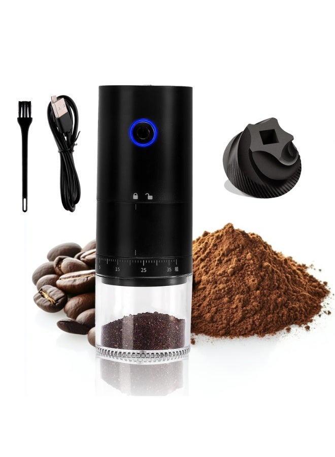 وانغبانغزي طاحونة قهوة كهربائية محمولة، 38 إعداد للطحن، بطارية 1500 مللي أمبير قابلة لإعادة الشحن، رحى سيراميك، للإسبريسو والفرينش بريس، للمنزل والمكتب والسفر - Image 1