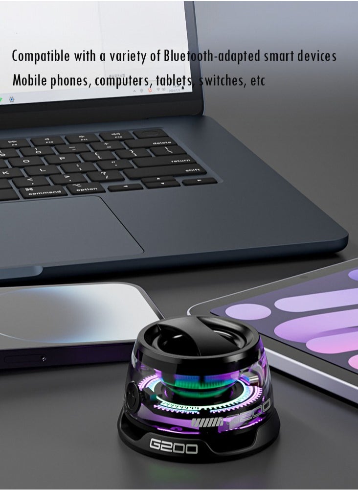 Generic Purple Bluetooth Speaker - Magnetic Multi-Device Surround Sound, USB-C Rechargeable, Compact RGB Light Show for Portable Vibes  - Image 3