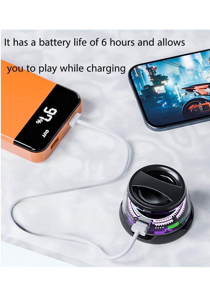 Generic Purple Bluetooth Speaker - Magnetic Multi-Device Surround Sound, USB-C Rechargeable, Compact RGB Light Show for Portable Vibes  - Image 4