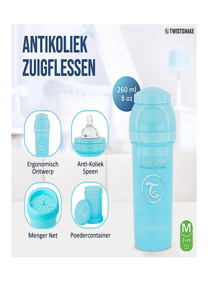 TWISTSHAKE Twistshake Anti-Colic Feeding Bottle 260 ml - Blue - Image 4