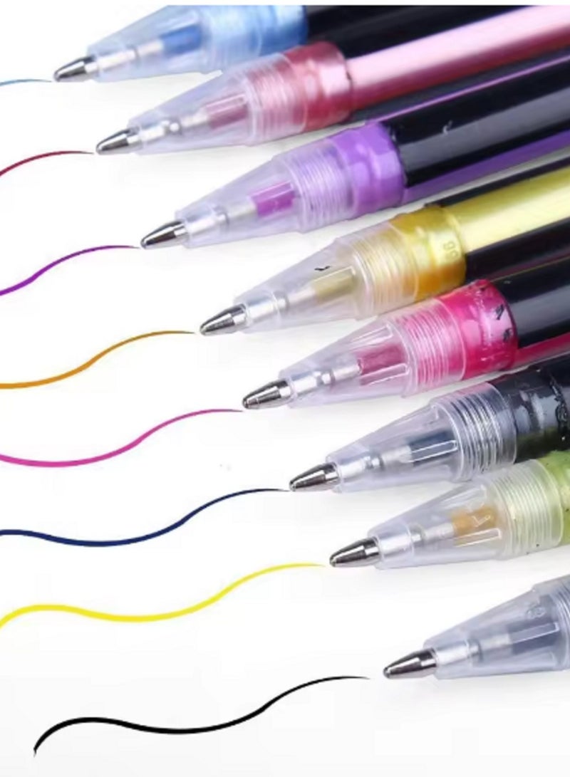Zuixua 48 Colors Fluorescent Pen 1.0 Neutral Flash Pens for School Supplies - Image 2