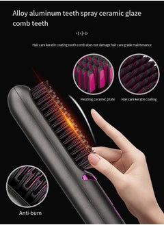 General Mini Ionic Straightening Comb – Travel-Friendly Straightener & Curler for Men/Women, Dual-Use Hair Styling Tool  - Image 3