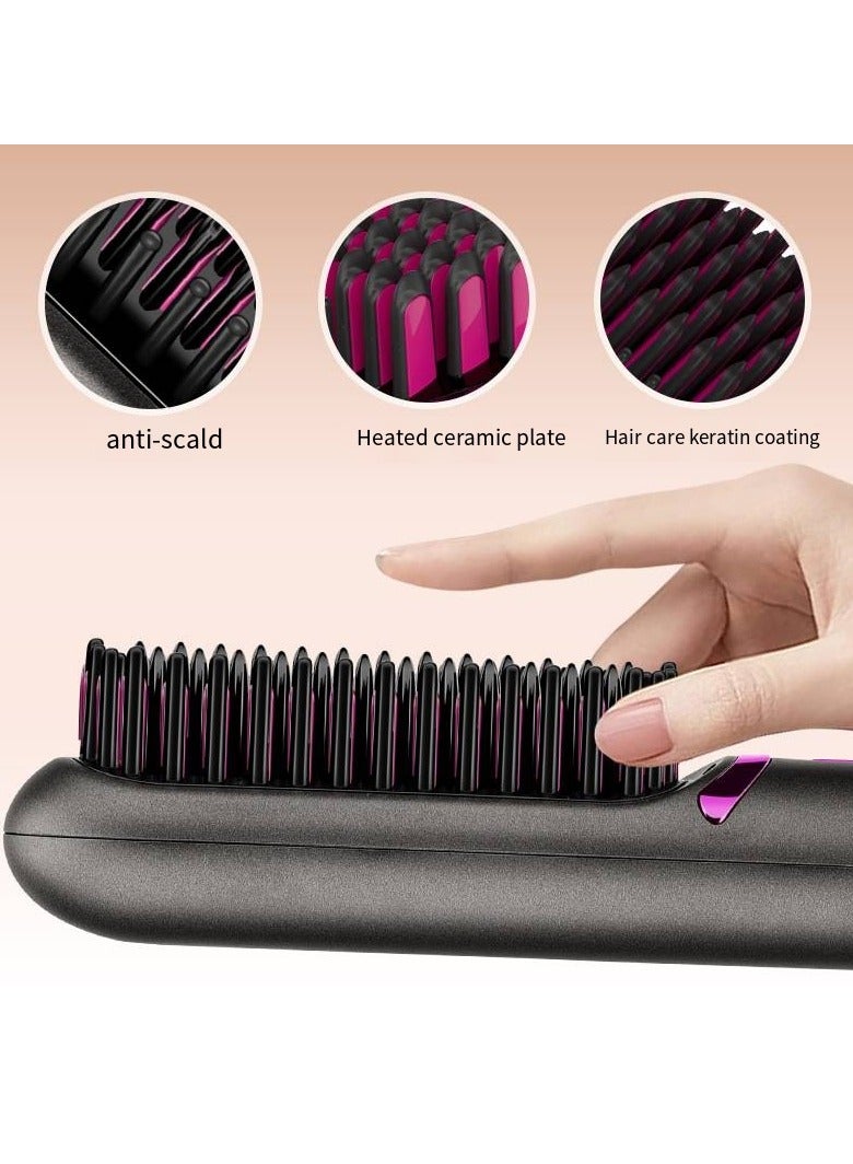 general Mini Ionic Straightening Comb – Travel-Friendly Straightener & Curler for Men/Women, Dual-Use Hair Styling Tool - Image 4