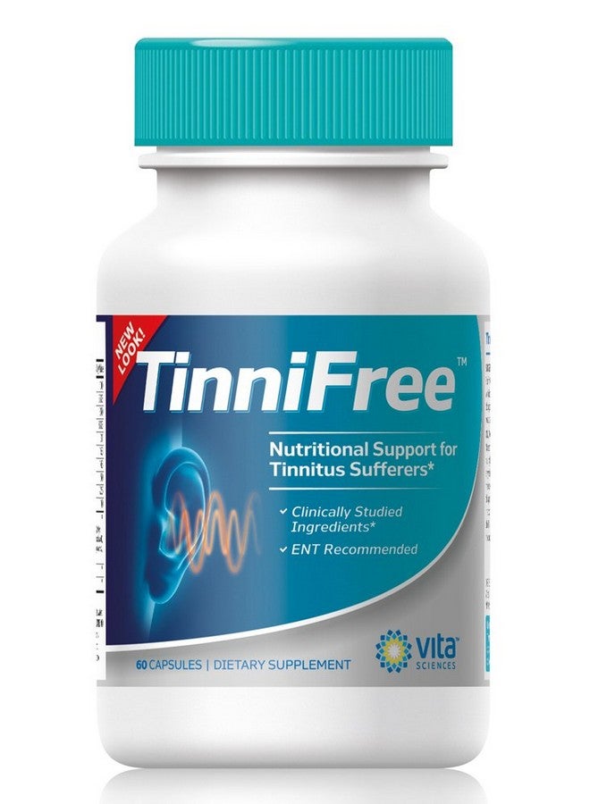 Vita Sciences Tinnitus Relief Formula - Tinnifree with Clinically Studied Ingredients. Powerful Effective Formula to Improve Inner Ear Circulation & Help Stop Ringing in the Ears , ENT Recommended. 60 ct. - Image 1