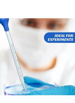 Y&D Glass Graduated Droppers Lab Pipettes Dropper Liquid Pipette with Big Rubber Hats 20 cm Stir Rod and Washing Brush Transfer for Essential Oil 16 Pieces, 10 ml  - Image 5