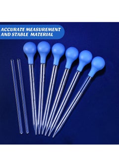 Y&D Glass Graduated Droppers Lab Pipettes Dropper Liquid Pipette with Big Rubber Hats 20 cm Stir Rod and Washing Brush Transfer for Essential Oil 16 Pieces, 10 ml  - Image 3