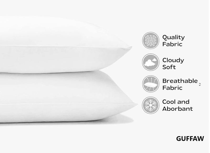 GUFFAW Microfiber Pillow Filler 17"x25"inches (White) Pack of 4 Combo - Image 5