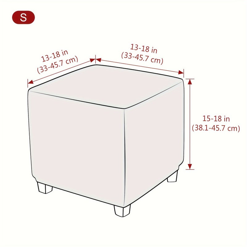 2pcs 10 Light Coffee Corn Pattern Jacquard Square Ottoman Covers Set - Image 3