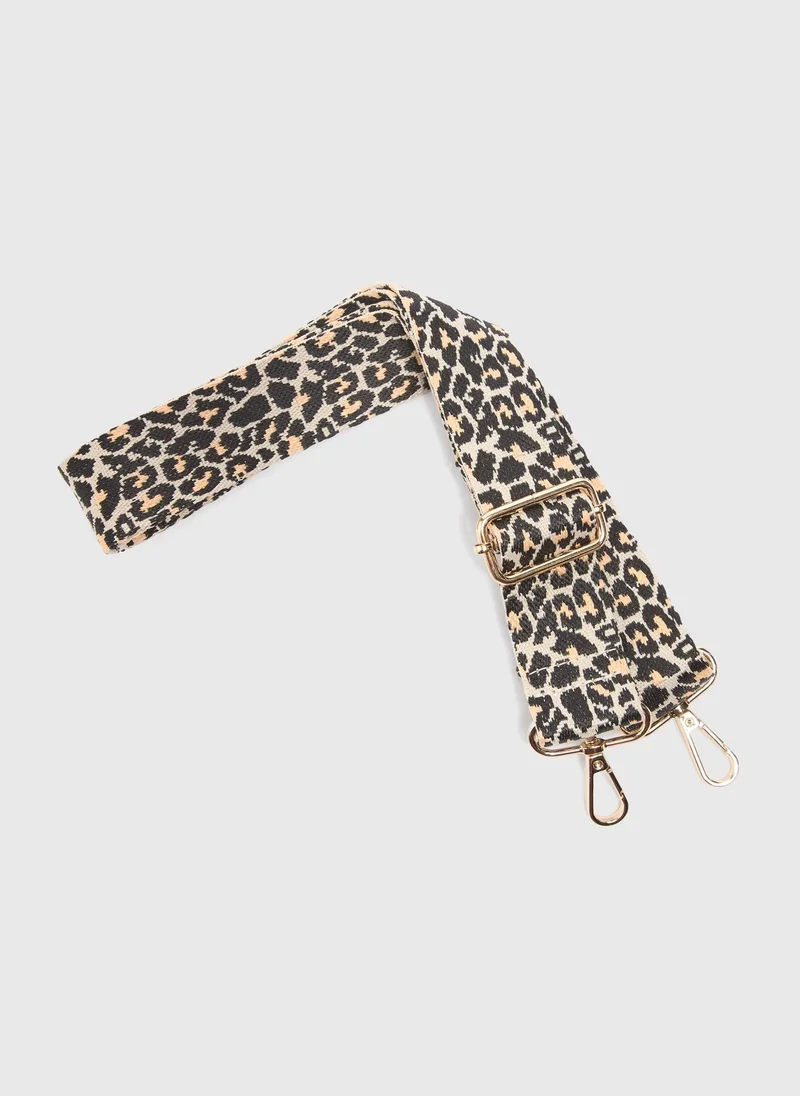 Matalan Stone Leopard Print Bag Strap