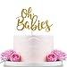 WeBenison Gold Glitter Oh Babies Cake Topper for Twins Baby Shower Gender Reveal Baby 6 Months 1st Birthday Party Decorations Supplies Twins Cake Topper - Image 4