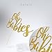 WeBenison Gold Glitter Oh Babies Cake Topper for Twins Baby Shower Gender Reveal Baby 6 Months 1st Birthday Party Decorations Supplies Twins Cake Topper - Image 2