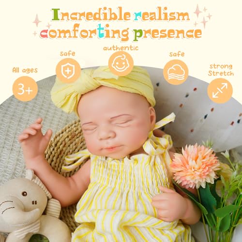 KUICEO Silicone Reborn Baby Dolls201 Inch Realistic Newborn Anatomically Correct Girl with Realistic Blood Vessels and SkinSilicone Full Body Lifelike Babyfor Kids 3 Collectors - Image 5