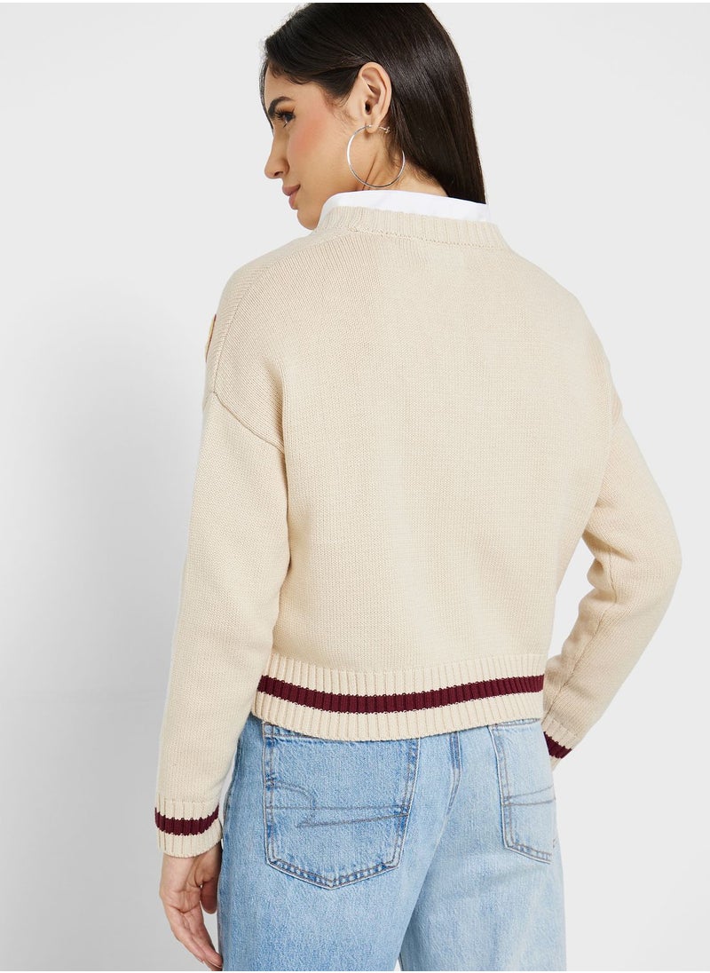 ONLY - Button Detail Knitted Cardigan - Image 1
