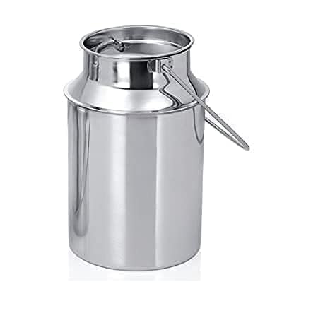 Duodeno Duodeno Stainless Steel Milk Can Oil Can Milk Barni Ghee Storage Can Silver Stainless Steel Milk Can 3LIATR 