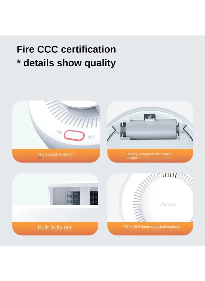 Aqara - Smart Natural Gas Detector, Zigbee 3.0, With Repeater Functionality, For Homekit Yandex, Built-in Up To 85 dB Siren, Methane (CH4) Gas Target, White | JT-BZ-03AQ/A - Image 1