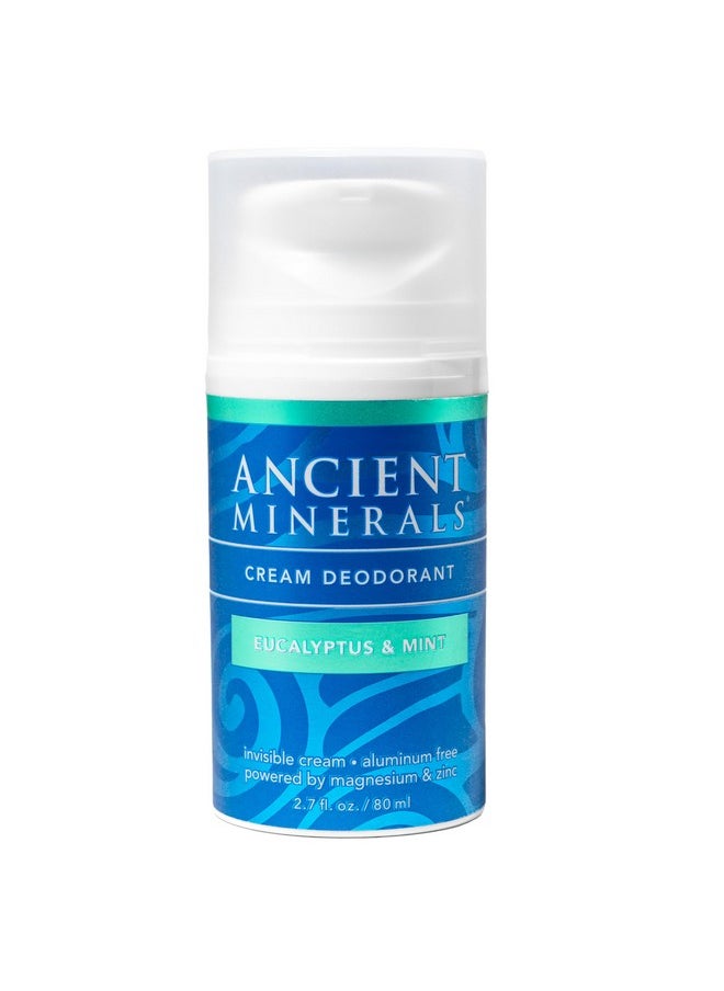 Ancient Minerals Ancient Minerals Cream Deodorant EUCALYPTUS AND MINT - Natural, non-toxic, aluminum-free (2.7 fl oz)  - Image 1