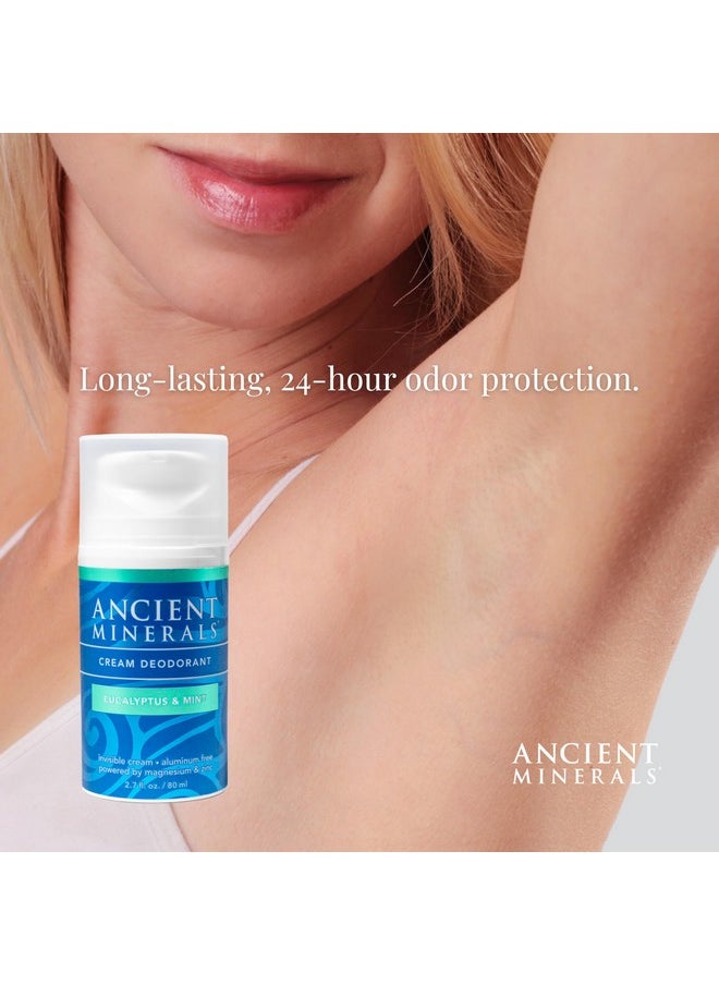 Ancient Minerals Ancient Minerals Cream Deodorant EUCALYPTUS AND MINT - Natural, non-toxic, aluminum-free (2.7 fl oz)  - Image 2