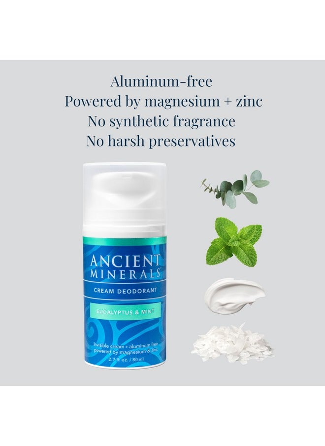 Ancient Minerals Ancient Minerals Cream Deodorant EUCALYPTUS AND MINT - Natural, non-toxic, aluminum-free (2.7 fl oz)  - Image 4