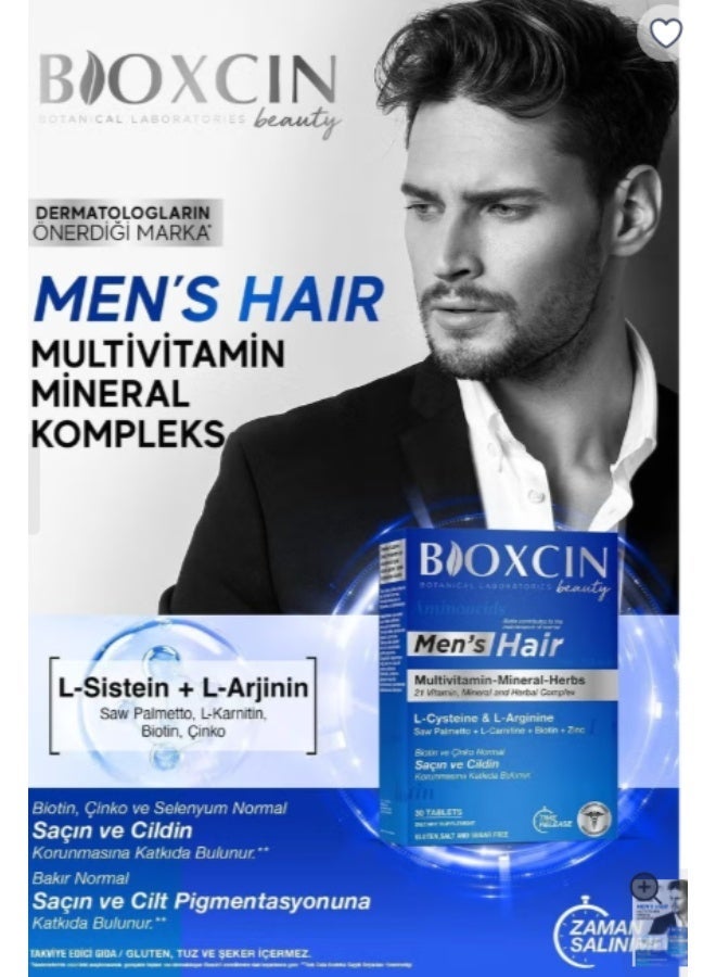 Bioxcin Men’s Hair & Beauty Tablets 30’s – Advanced Nutritional Support for Hair Health - Image 2